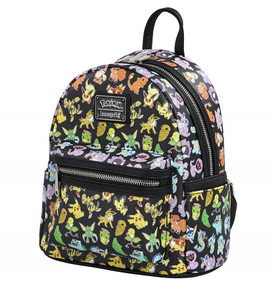 Pokemon Multi Character All Over Print Loungefly Mini Backpack