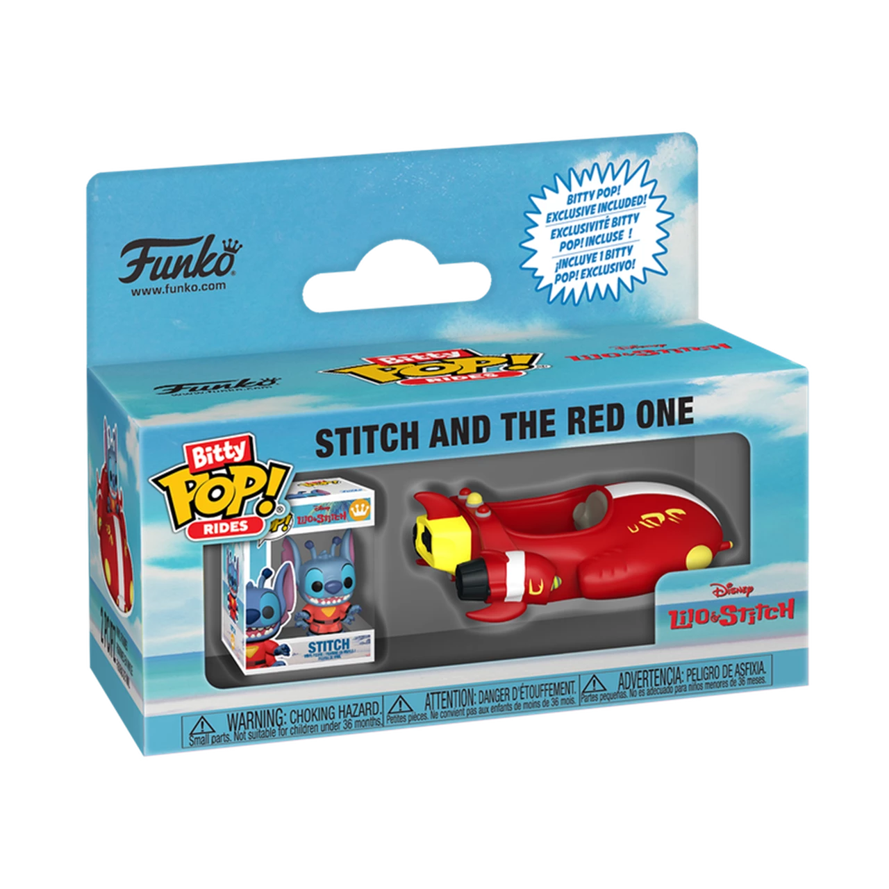 Stitch 626 Red One Lilo and Stitch Bitty Pop Deluxe Rides Individual Funko