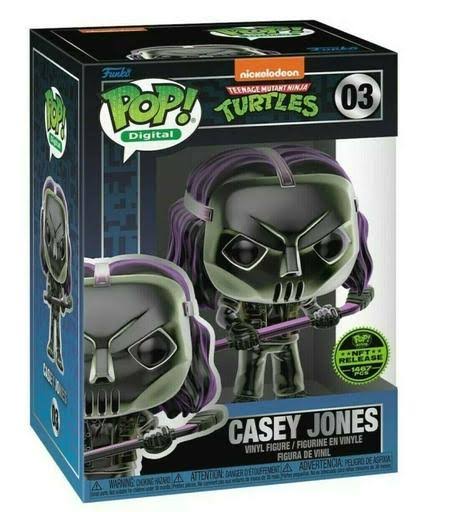 #03 Casey Jones NFT DIGITAL 1467 pcs TMNT Teenage Mutant Ninja Turtles Funko Pop in Stack