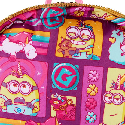 Fluffy Unicorn Minions Loungefly Mini Backpack with Moving Parts Despicable Me