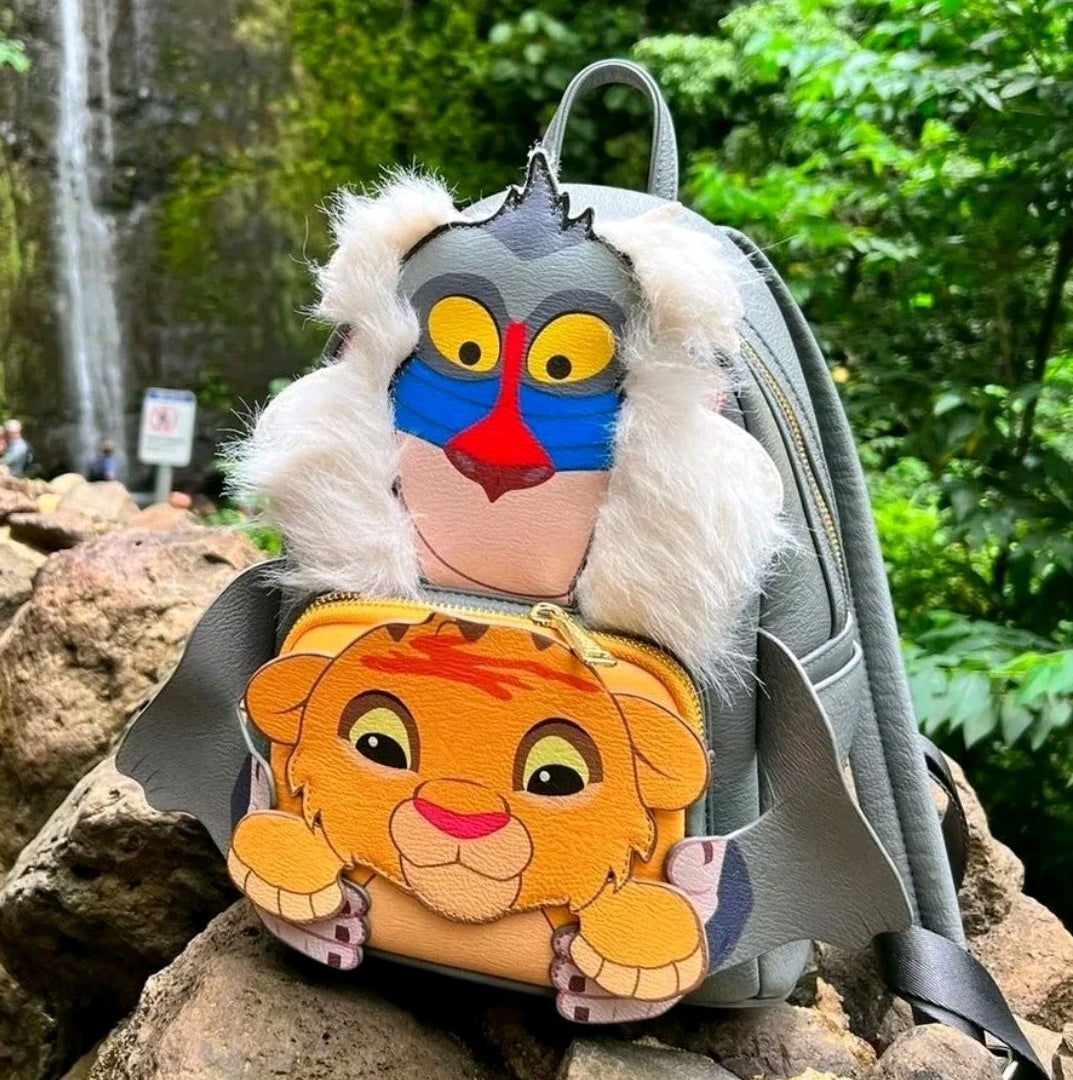 Rafiki and Simba Circle of Life Lion King Disney Loungefly Mini Backpack