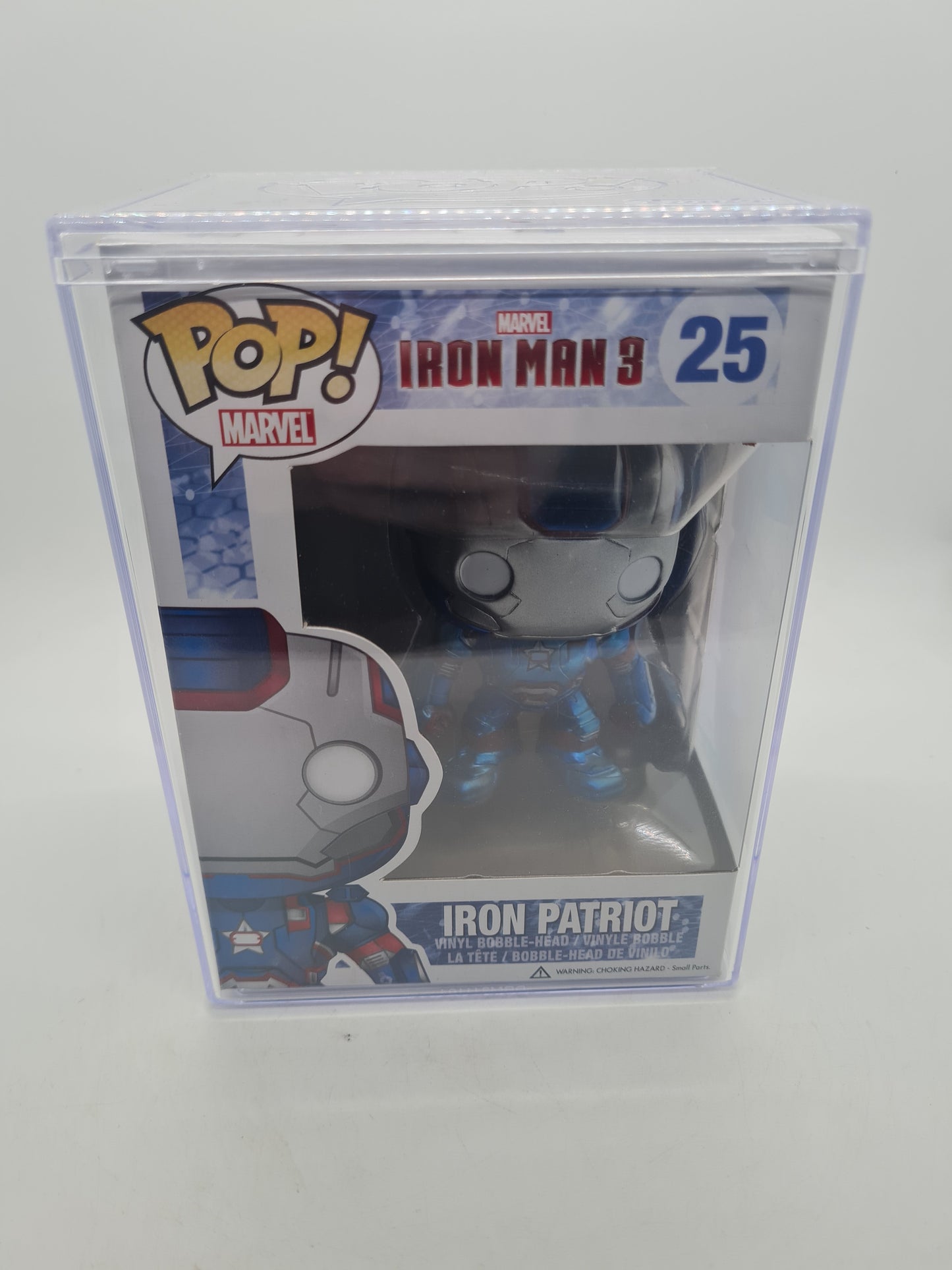 #25 Iron Patriot METALLIC Iron Man 3 Marvel Funko Pop In Stack