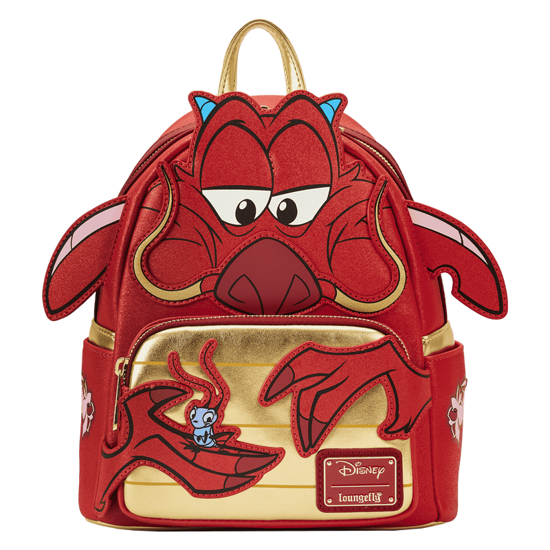 Mulan 25th Anniversary Mushu Glitter Cosplay Disney Loungefly Mini Backpack