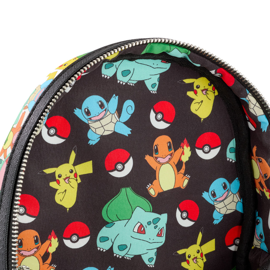 Pikachu and Starter Pokemon AOP Loungefly Mini Backpack