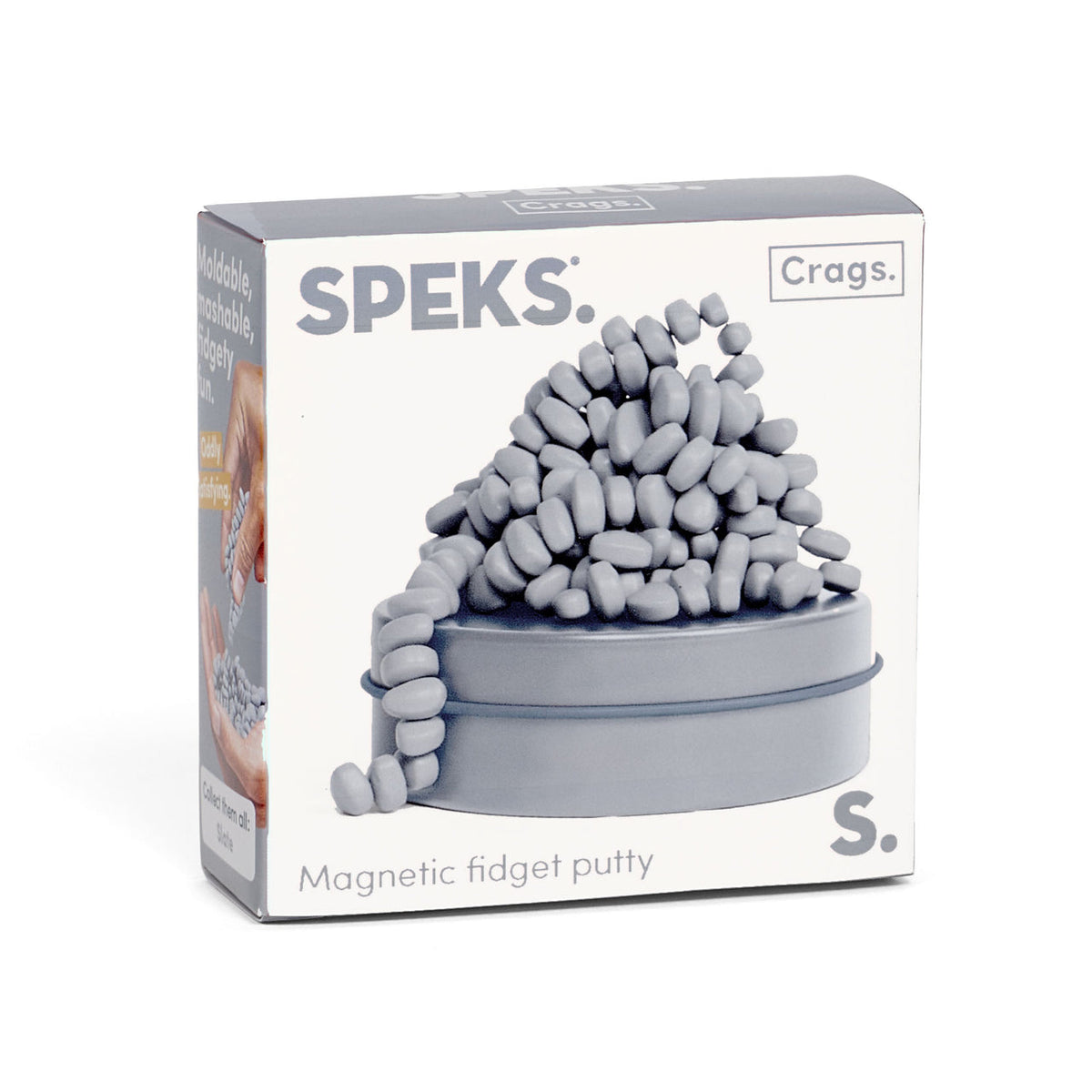 Crags Neutral Slate Magnetic Fidget Putty Magnets for Adults
