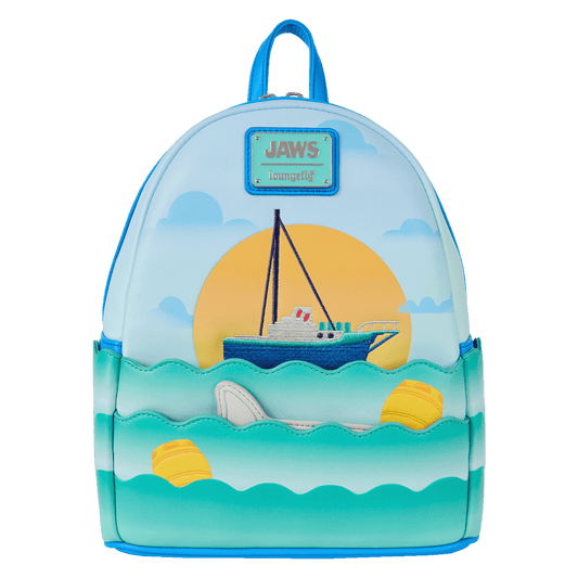 Jaws Shark Sun and Waves Horror Loungefly Mini Backpack
