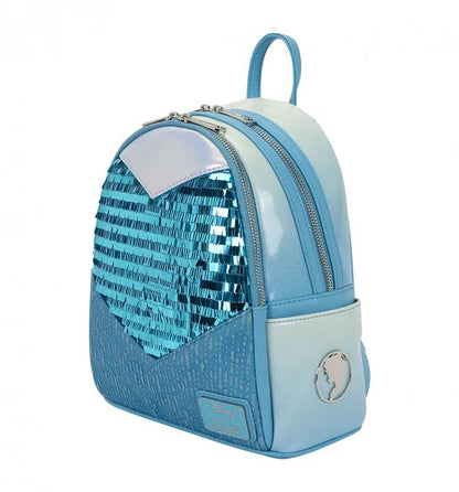 Elsa Frozen Glitter Sequin Loungefly Mini Backpack Disney