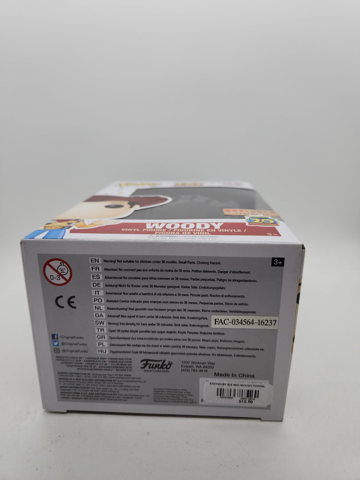 #168 Woody BOX LUNCH EXCLUSIVE Toy Story Disney Funko Pop