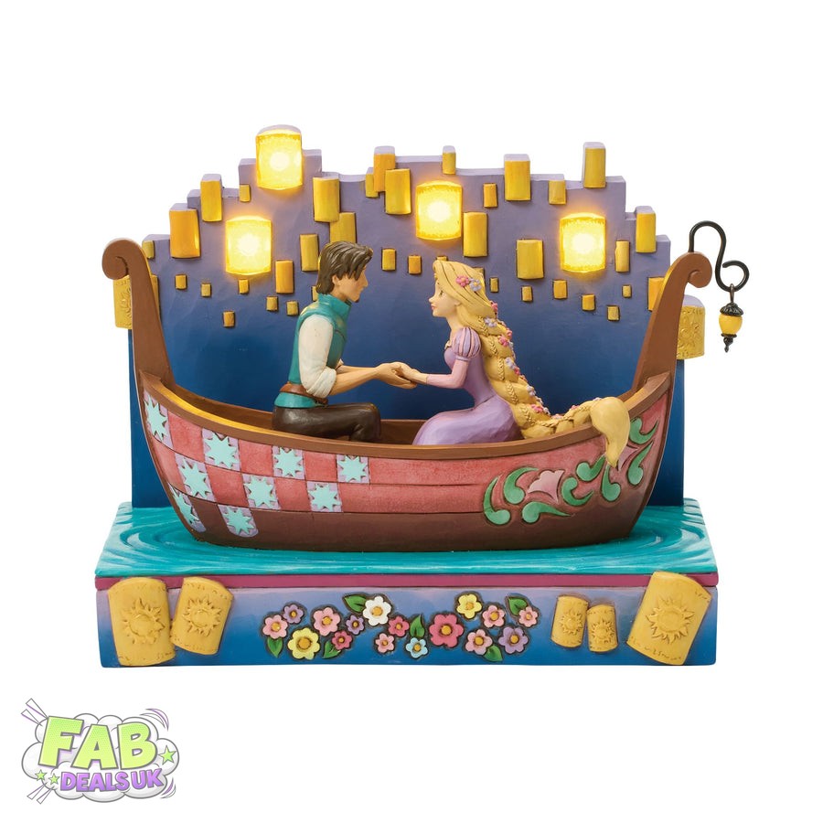 A Dream Come True (Tangled Boat with LED Lanterns) - Disney Traditions Ornament by Jim Shore