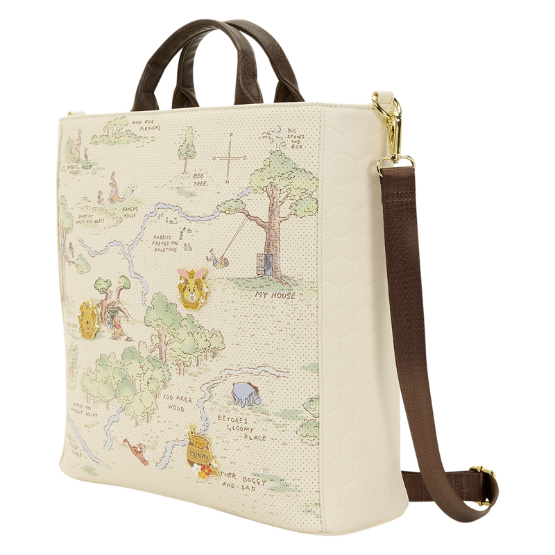 Winnie the Pooh Hundred Acre Wood Tote Pin Trader Disney Loungefly Crossbody Tote Bag