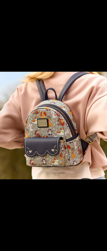 Disney Pets Cats and Dogs Parks Loungefly Mini Backpack