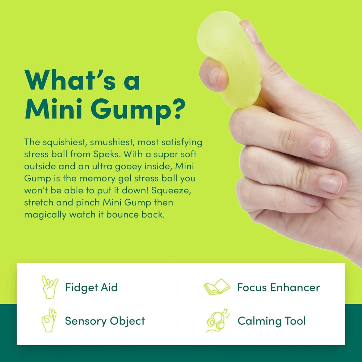 Mini Gump Prism 4 Pack - The Memory Gel Stress Ball Speks