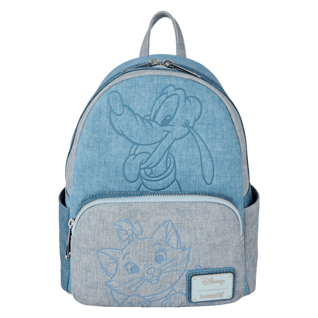 Dogs and Cats Pets Faux Denim Disney Loungefly Mini Backpack