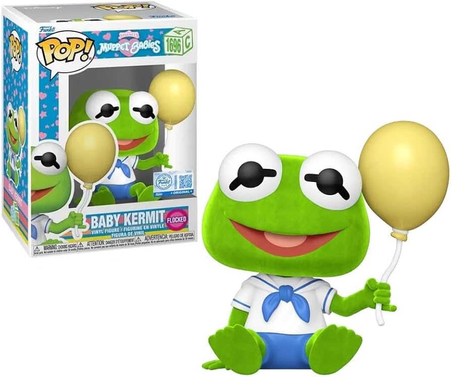 #1696 Baby Kermit FLOCKED The Muppets Babies Disney Funko Pop