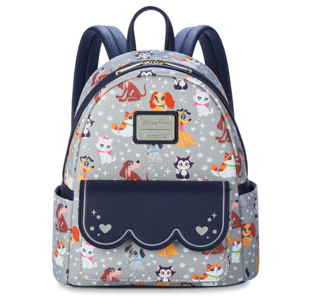 Disney Pets Cats and Dogs Parks Loungefly Mini Backpack