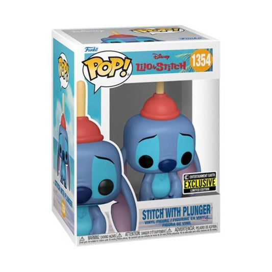 #1354 Stitch with Plunger ENTERTAINMENT EARTH Lilo & Stitch Disney Funko Pop