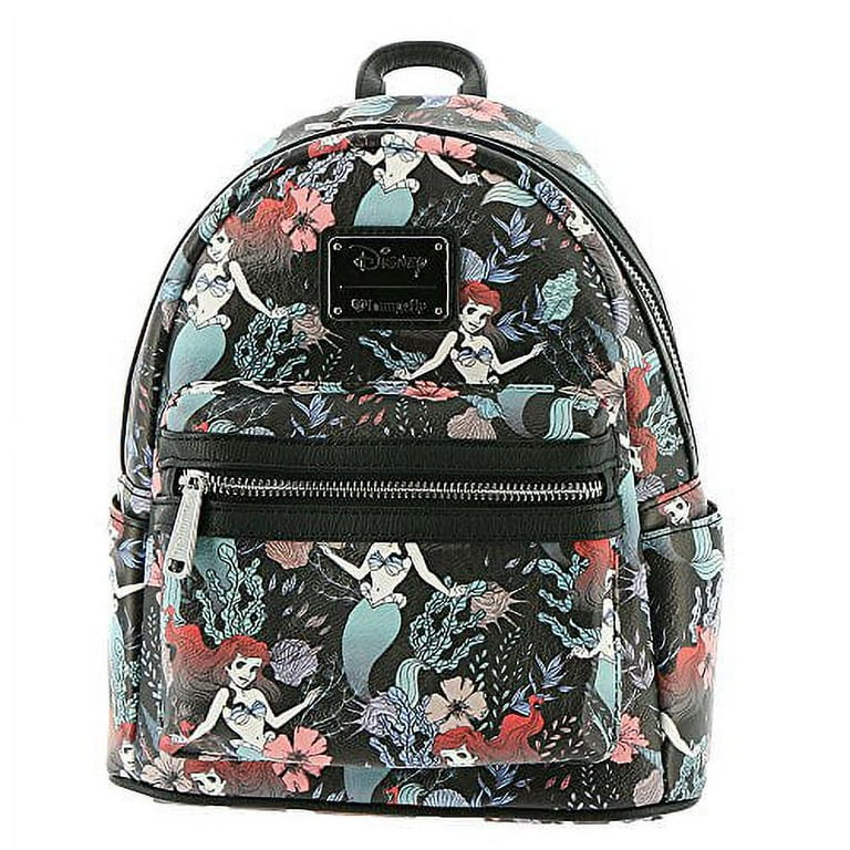 Ariel Floral All Over Print Little Mermaid Disney Mini Backpack Loungefly Bag
