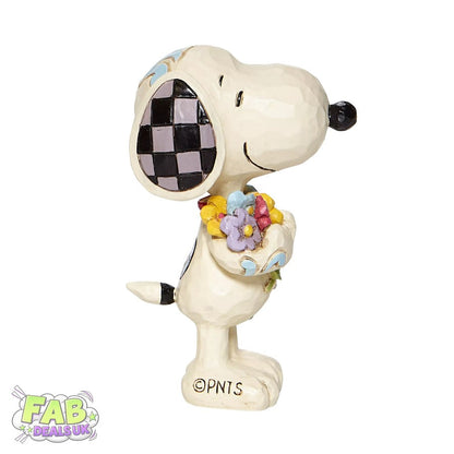 Snoopy with Flowers Mini Figurine - Jim Shore Peanuts Ornament