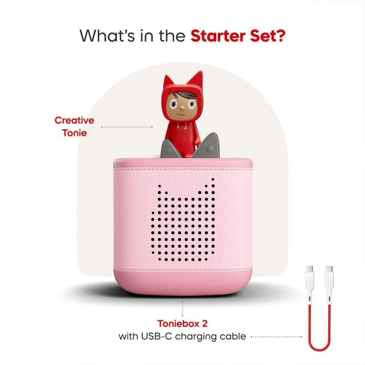 Toniebox 2 Cloud Pink Starter Set Creative Tonie Rubie UK Tonies