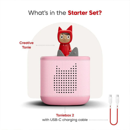 Toniebox 2 Cloud Pink Starter Set Creative Tonie Rubie UK Tonies