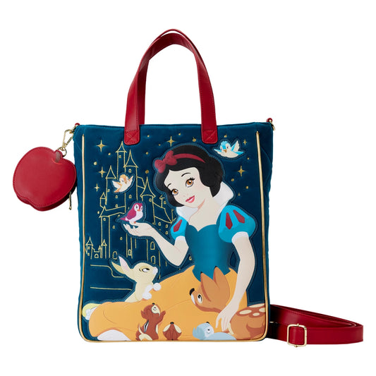 Snow White Heritage Quilted Velvet Loungefly Disney Tote