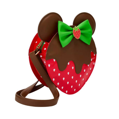 Minnie Mouse Chocolate Dipped Strawberry SCENTED Loungefly Disney Crossbody