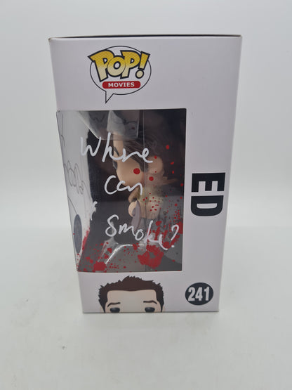 #241 Ed SIGNED BY NICK FROST Shaun Of The Dead Movies Funko Pop In Stack