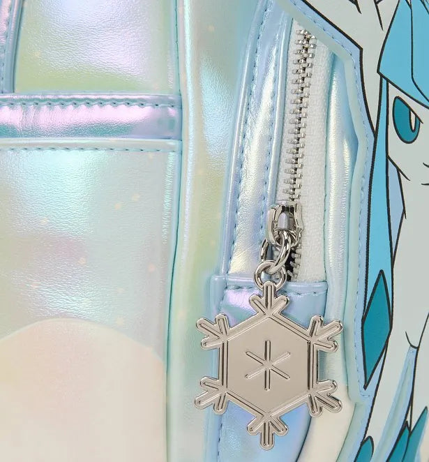 Pokemon Ice Type Winter Loungefly Mini Backpack with Glaceon and Alolan Vulpix