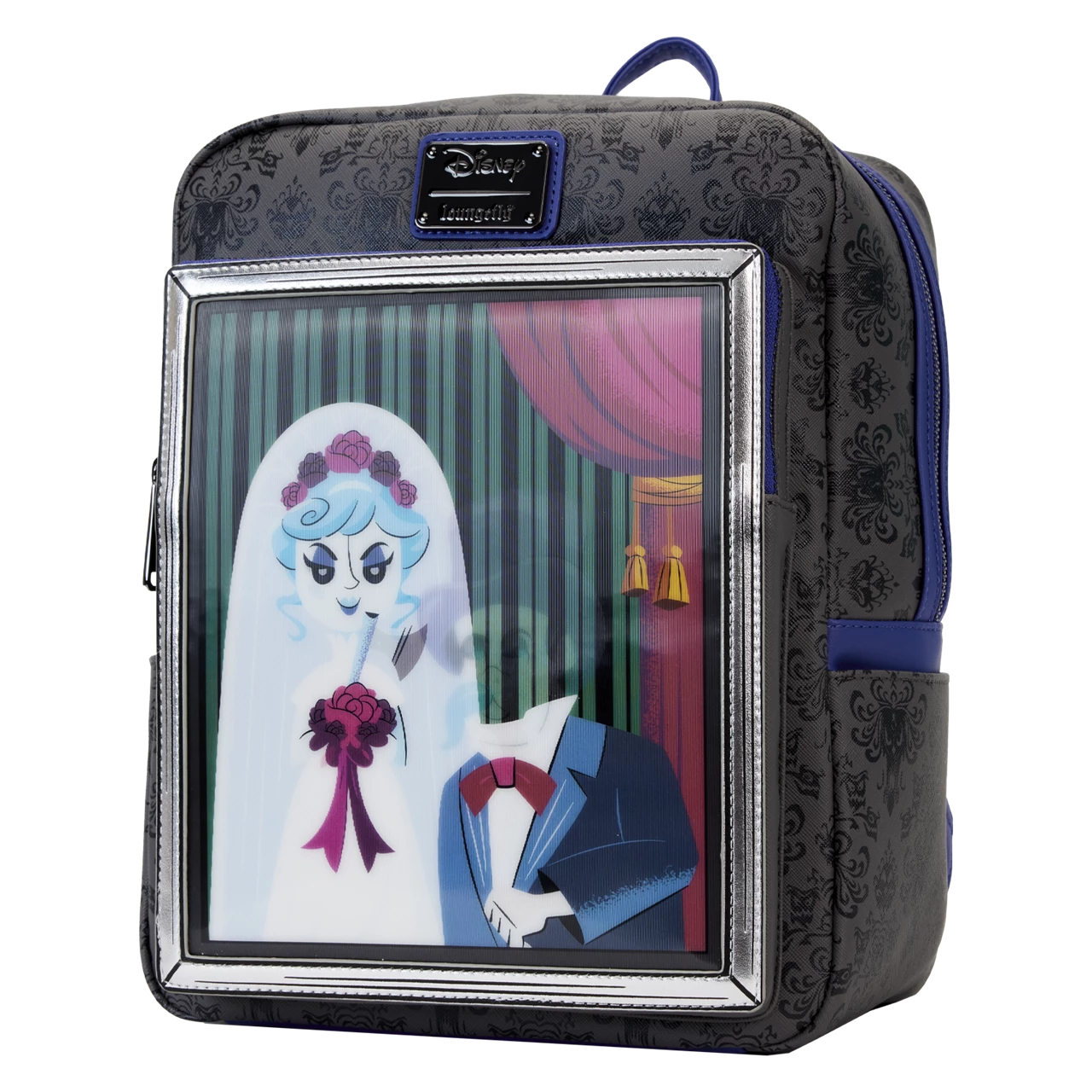 Black Widow Bride Lenticular Mini Backpack Haunted Mansion Loungefly