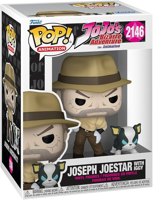 #2146 Joseph Joestar with Iggy Jojo's Bizarre Adventure Animation Funko Pop