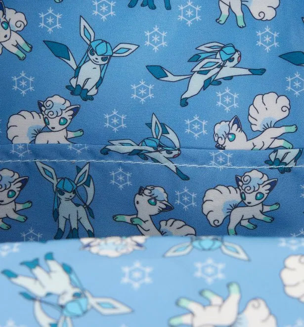 Pokemon Ice Type Winter Loungefly Mini Backpack with Glaceon and Alolan Vulpix