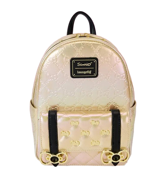 Hello Kitty Gold 50th Anniversary Sanrio Loungefly Mini Backpack