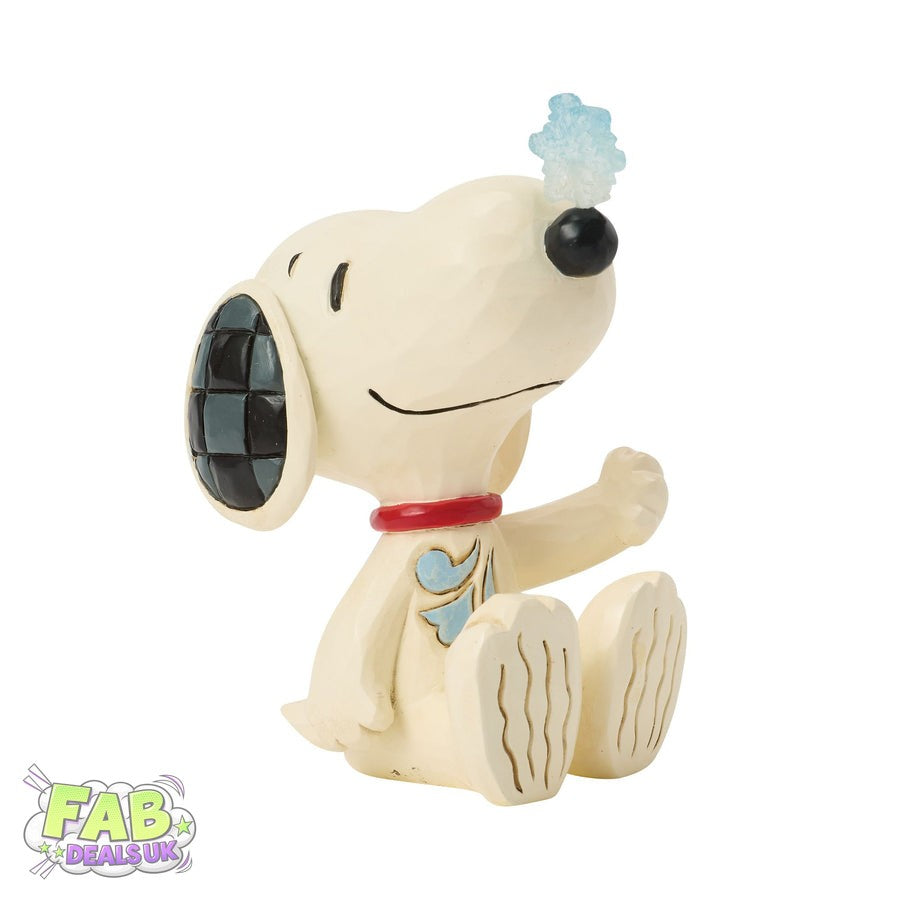 Snoopy with Snowflake on Nose Mini Figurine - Jim Shore Peanuts Ornament