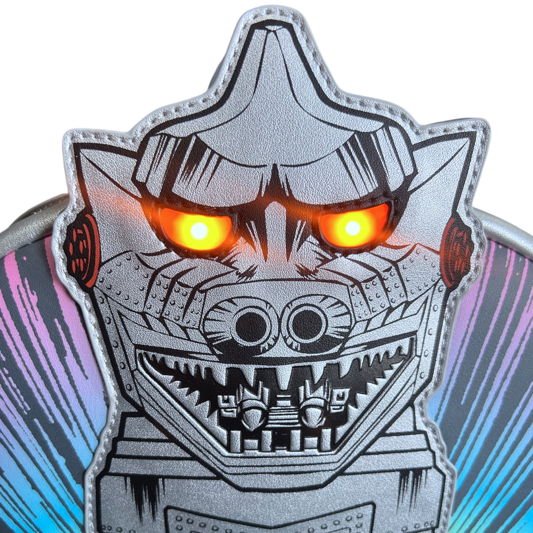 Toho Godzilla Mechagodzilla Metallic Light-Up Full-Size Backpack