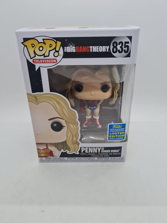 #835 Penny As Wonder Woman 2019 SUMMER CONVENTION The Big Bang Theory Television Funko Pop