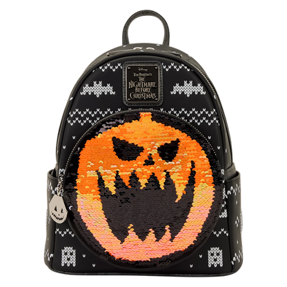 Jack Skellington Reversible Sequins Nightmare Before Christmas Loungefly Mini Backpack