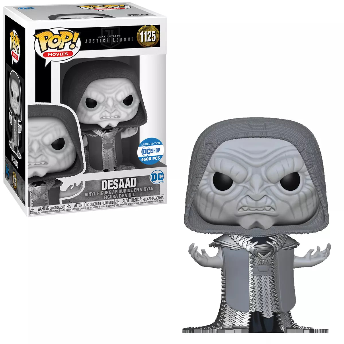 #1125 Desaad B&W METALLIC 4500 pcs LE DC Shop Justice League Movies Funko Pop