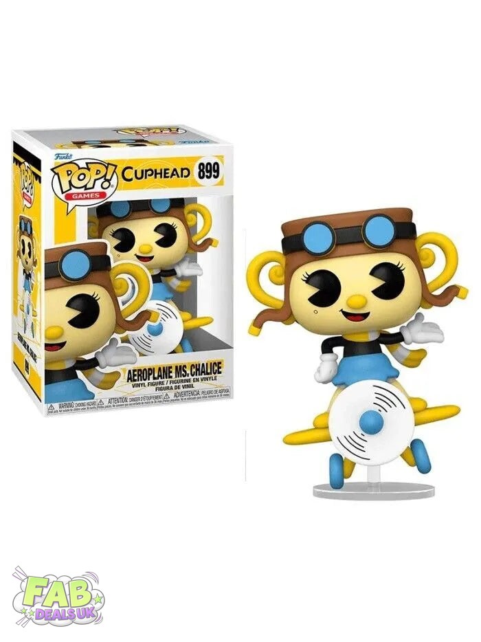 #899 Aeroplane Ms. Chalice Cuphead Games Funko Pop