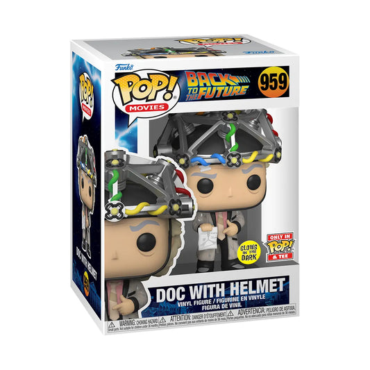 #959 Doc with Helmet GLOW Back to the Future Movies Funko Pop
