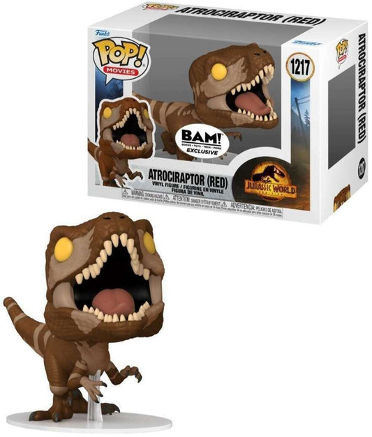 #1217 Atrociraptor Red BAM Exclusive Jurassic World Dominion Movies Funko Pop Dinosaur
