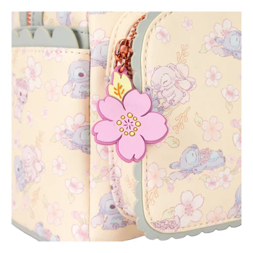 Disney Cute Stitch Cherry Blossom Loungefly Mini Backpack