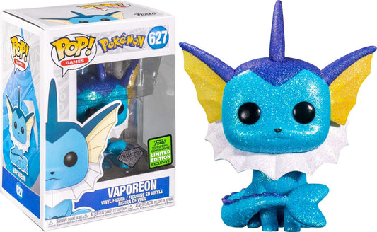 #627 Vaporeon Diamond 2021 Spring Convention Pokemon Funko Pop In Stack